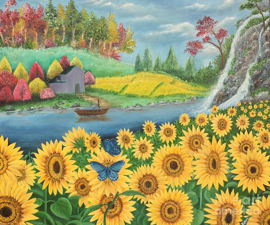 sunflower garden eartsteam fineartamerica sun flower garden eartsteam jpg - Simple Flower Garden Paintings sunflower garden eartsteam fineartamerica sun flower garden eartsteam jpg - Simple Flower Garden Paintings