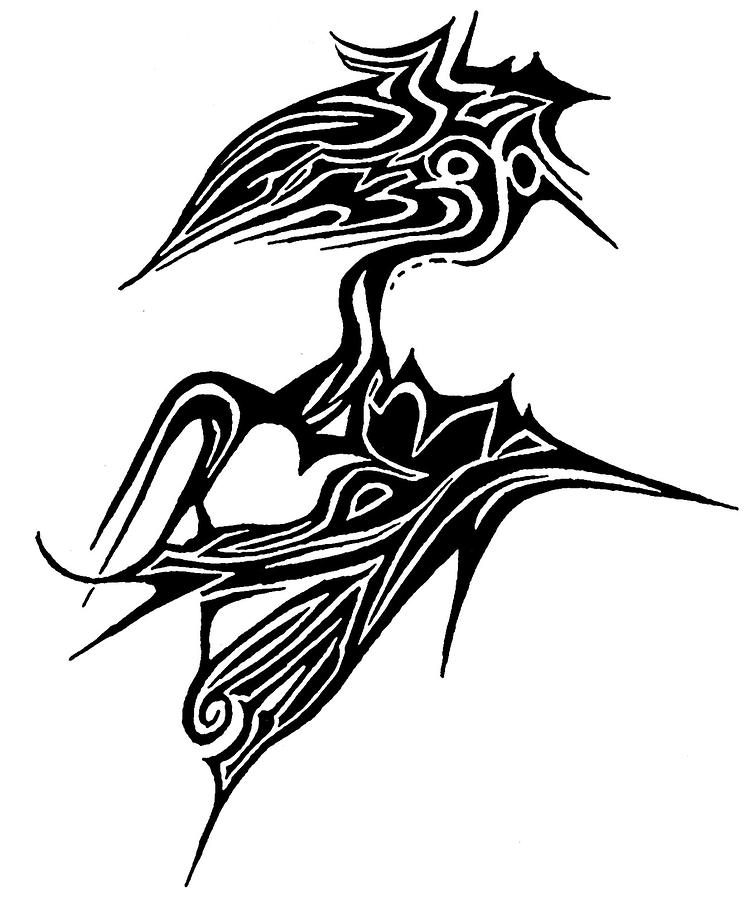 bird drawing tattoo