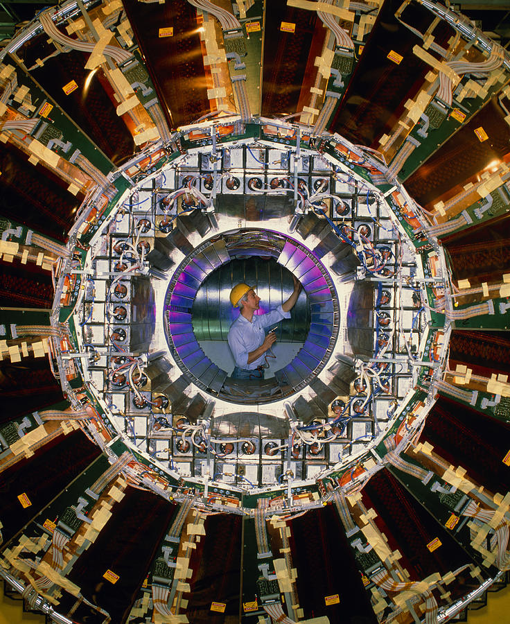 Technician In Opal Detector Cern Photograph By David Parker