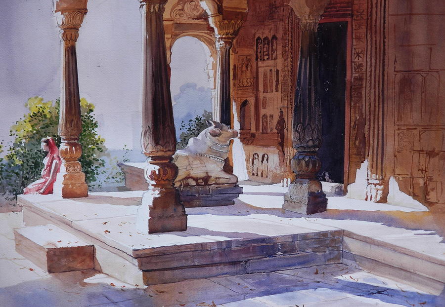 Temple Curtyard Painting