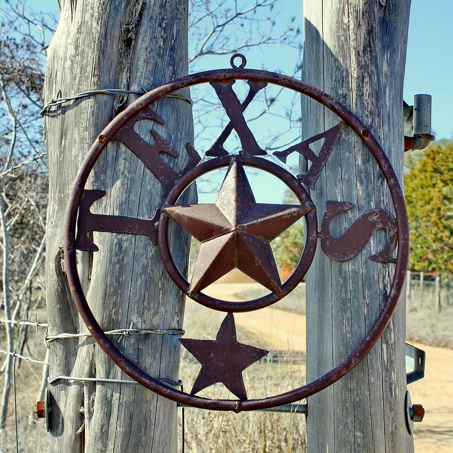 sign Rustic Metal Texas star Art  rustic
