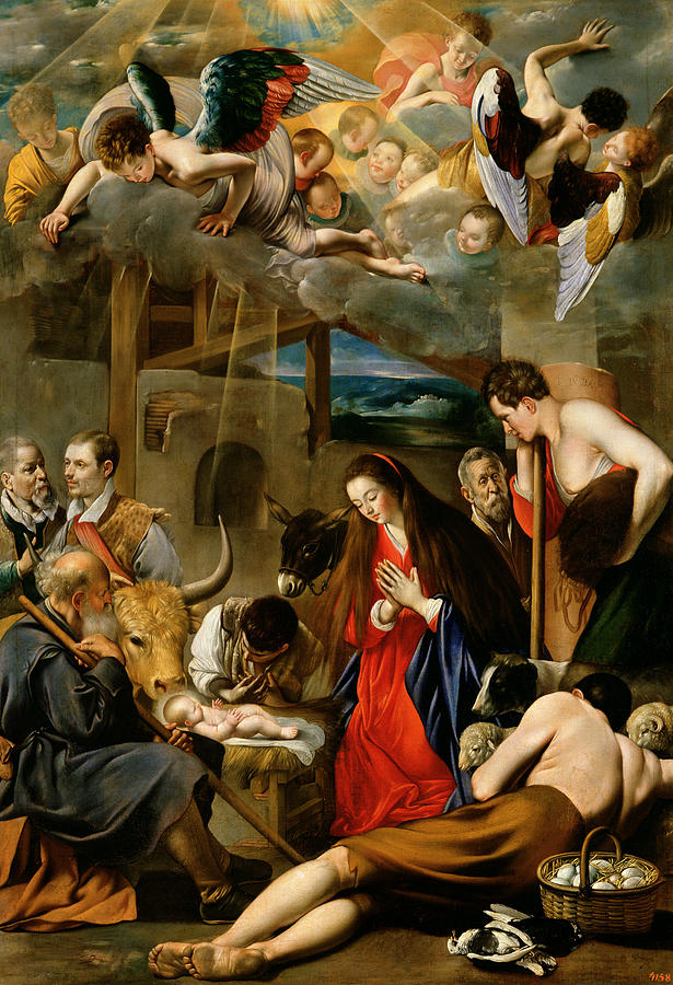 The Adoration of the Shepherds Painting - The Adoration of the Shepherds Fine Art Print