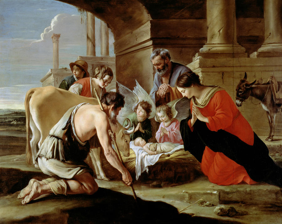 The Adoration of the Shepherds Painting - The Adoration of the Shepherds Fine Art Print