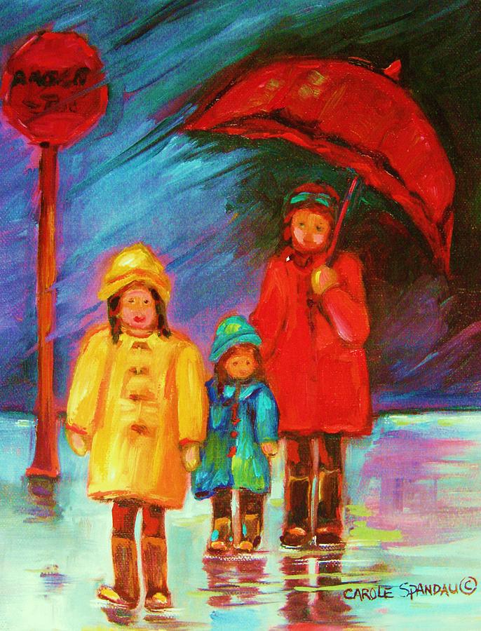 The Red Umbrella by Carole Spandau The Red Umbrella Painting The