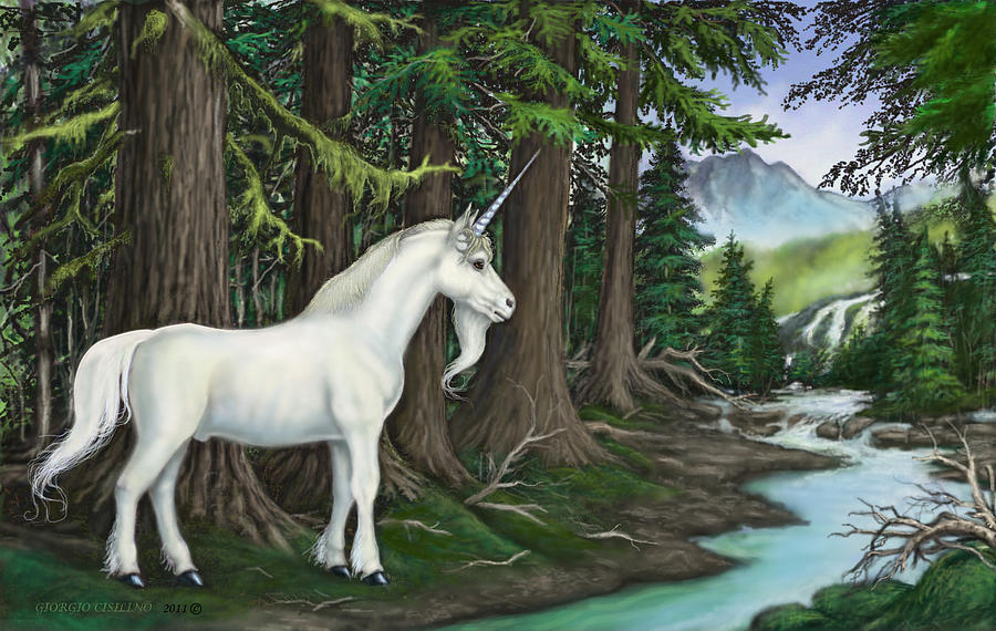 The Unicorn Myth Digital Art By Giorgio Cisilino 