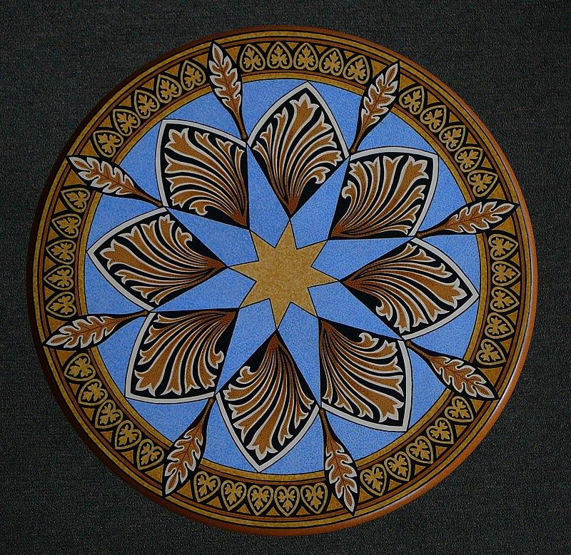 Top Ornamental Painted Round Table by Andrea Ellwood