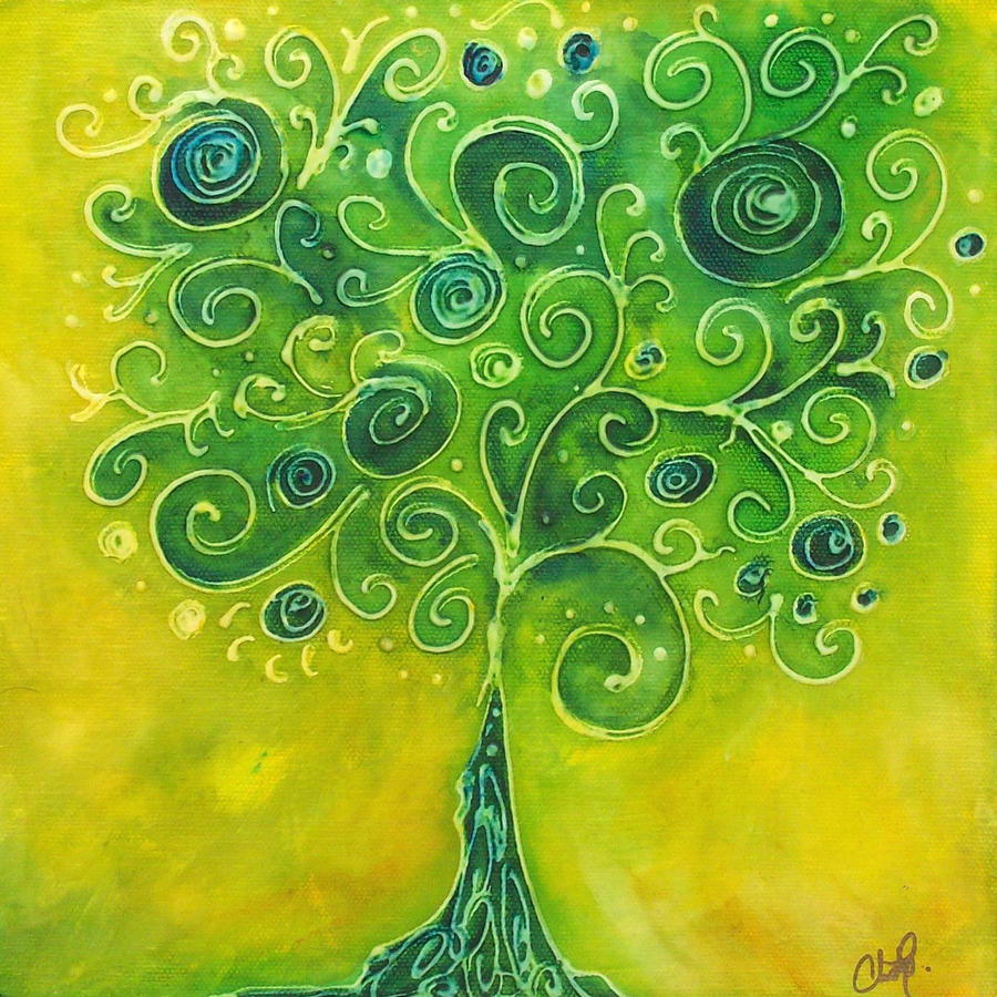Swirl Tree Painting
