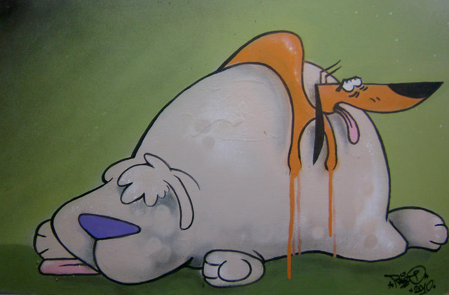 Two stupid dogs Painting Two