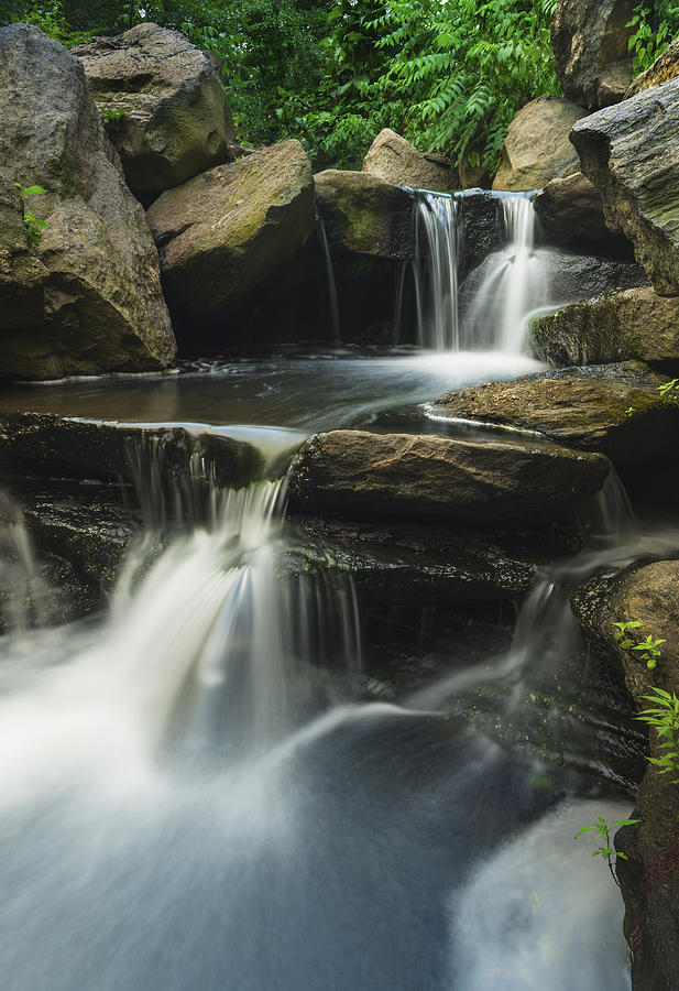 new york city park with waterfall