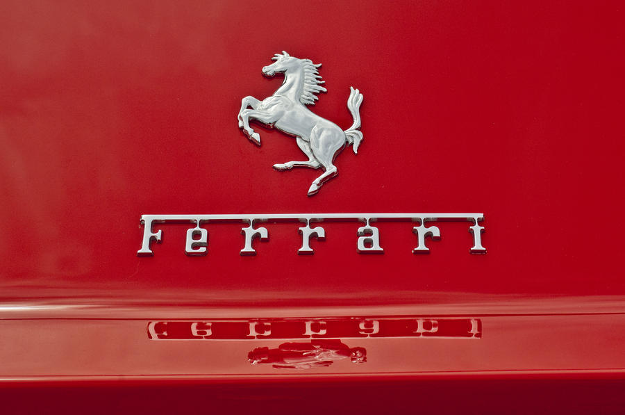 Vintage Ferrari Emblem Photograph Vintage Ferrari Emblem Fine Art Print 