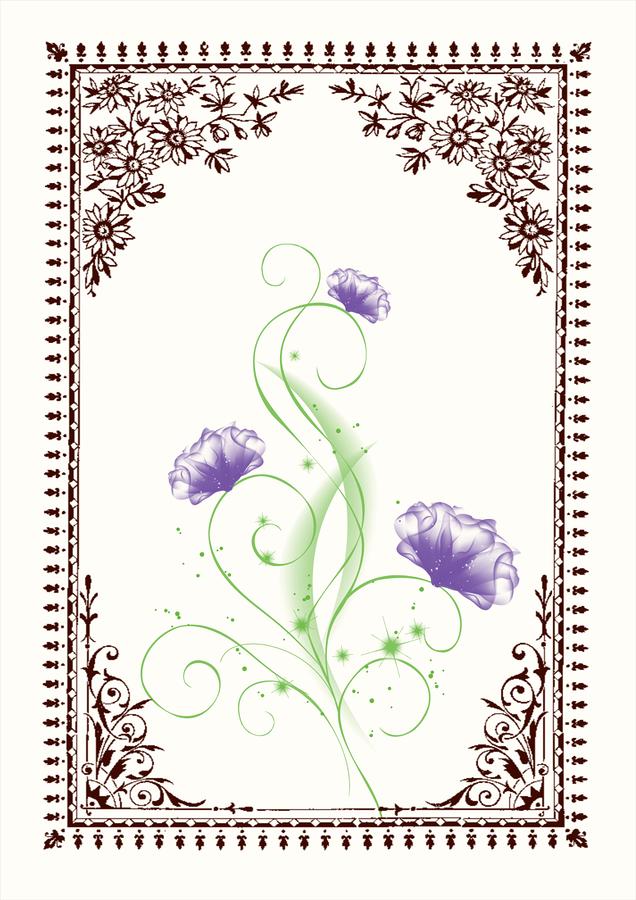 Purple Flower Border