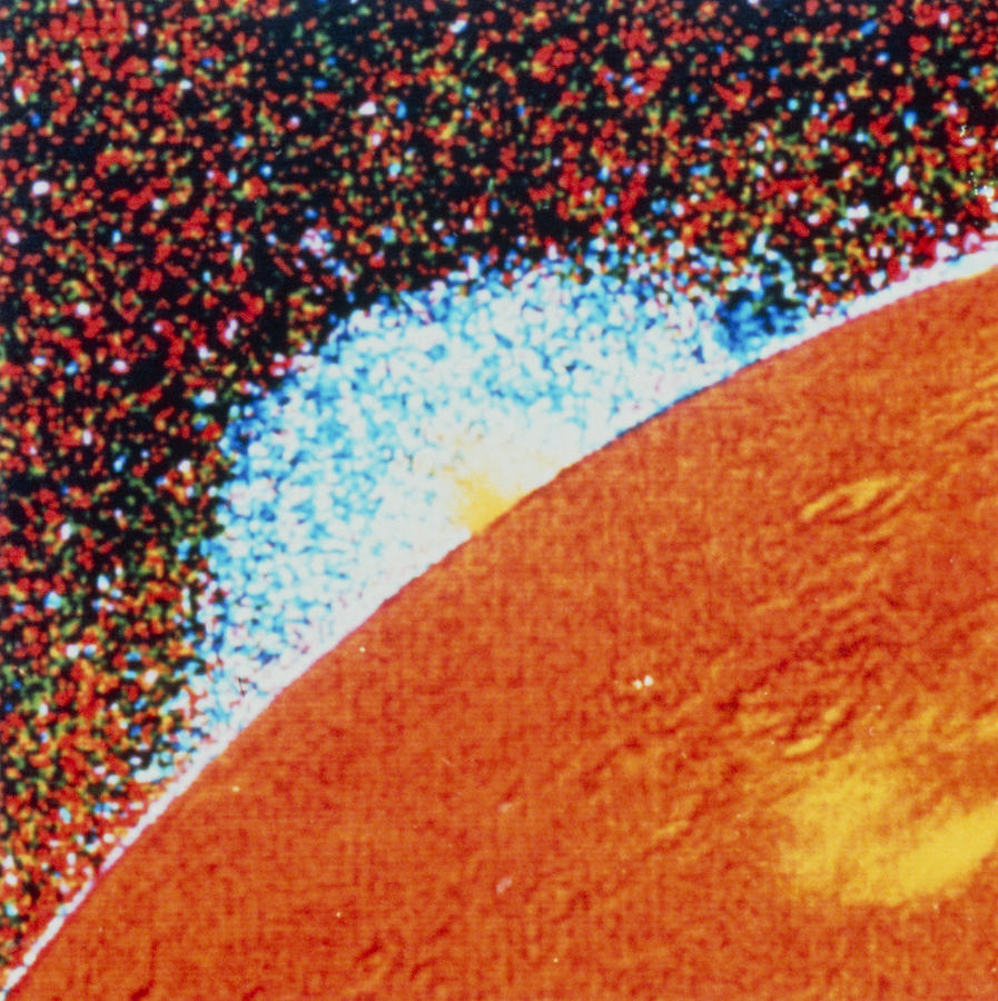 Voyager 1 Image Of A Volcanic Plume On Io Photograph By Nasa