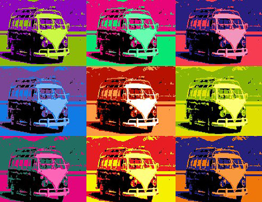 VW Bus pop art Painting VW Bus pop art Fine Art Print Paul Van Scott