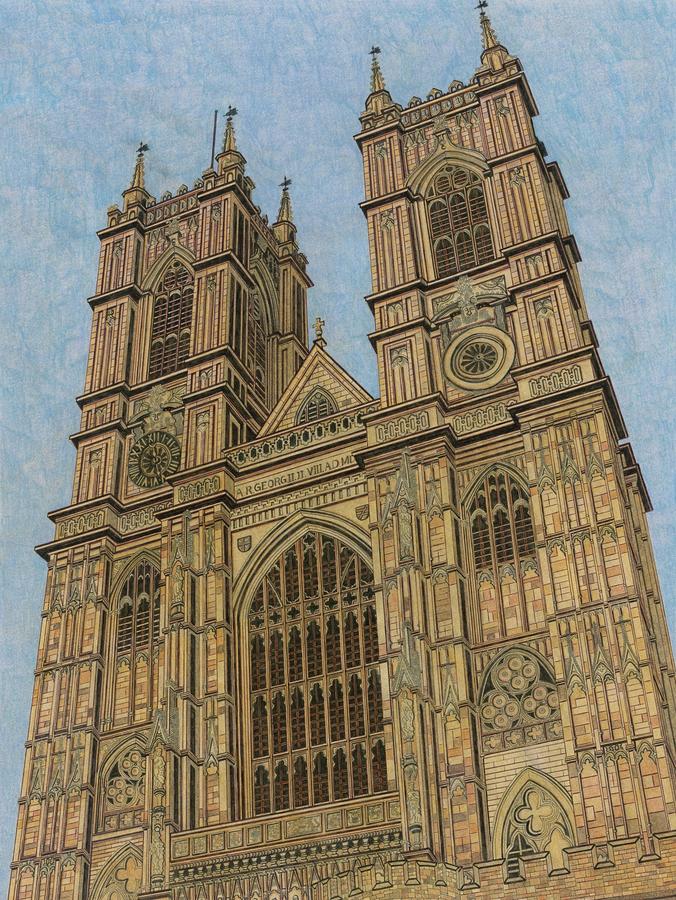 Westminster Abbey Drawing by Marc Yench