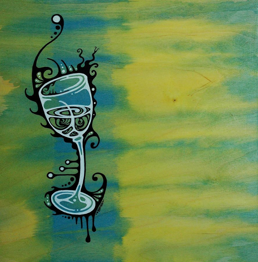 4 4 wine Glass Fine glass  kits Print Painting painting Art Wine Glass Wine