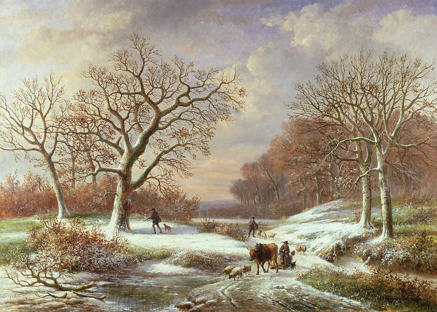 Winter Landscape by Louis Verboeckhoven