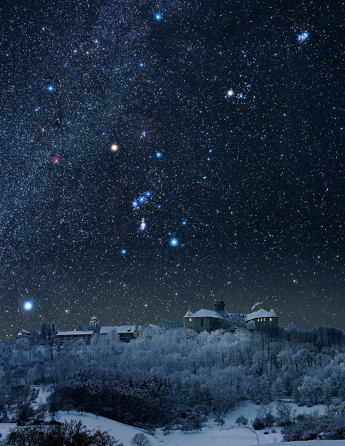 Winter Sky With Orion Constellation Photograph By Eckhard Slawik 7602