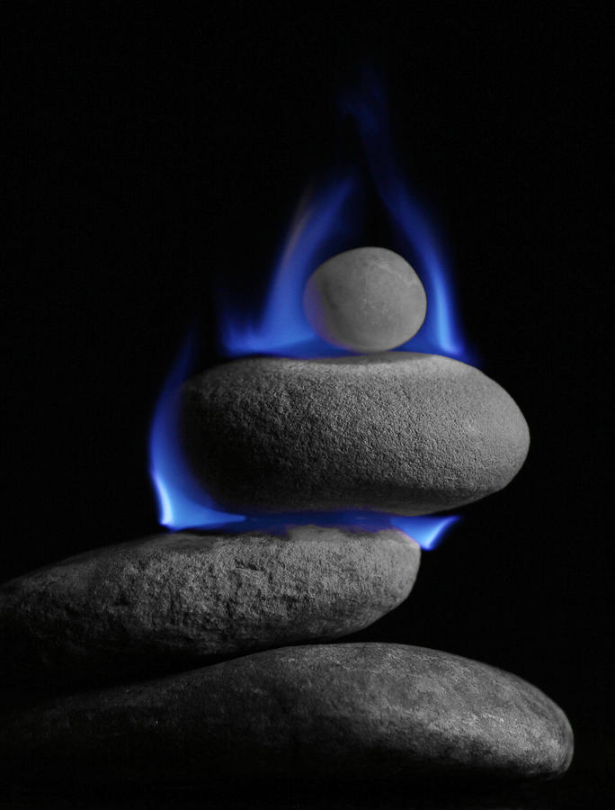 Zen Fire Rocks Photograph Zen Fire Rocks Fine Art Print