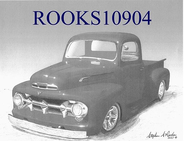 1951 Ford Pickup Drawing Stephen Rooks