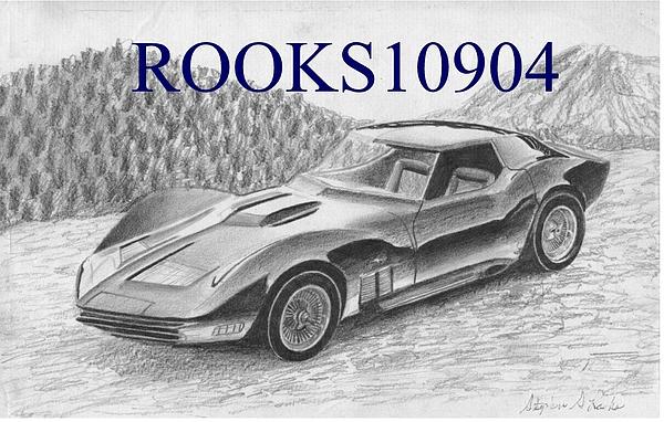 1963 Mako Shark Corvette Drawing Stephen Rooks