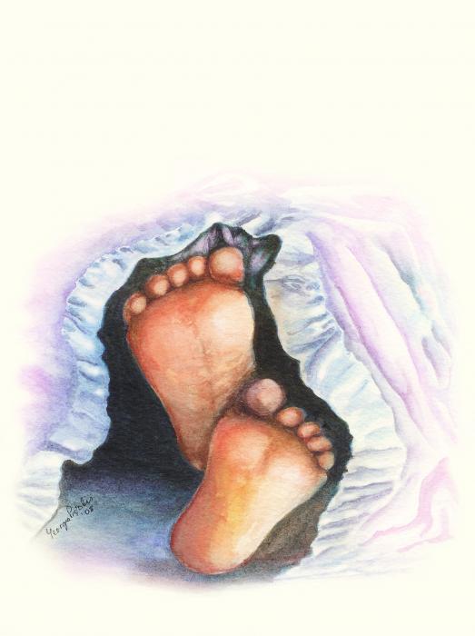 painting of feet