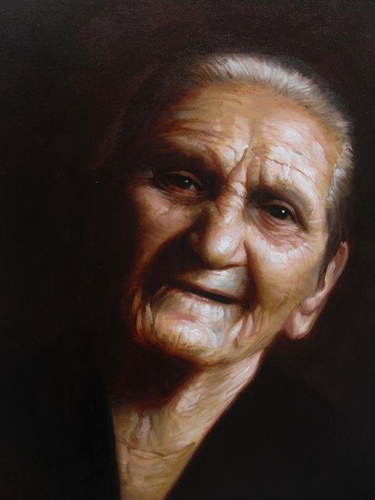 Paulo Frade Paintings - The Old Woman III by Paulo Frade - 1-the-old-woman-iii-paulo-frade