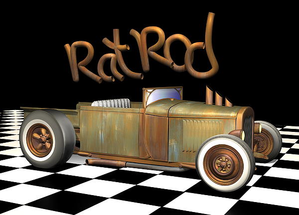 Rat Rod 2 Digital Art Rat Rod 2 Fine Art Print Stuart Swartz