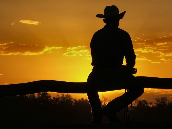 Cowboys In Sunset