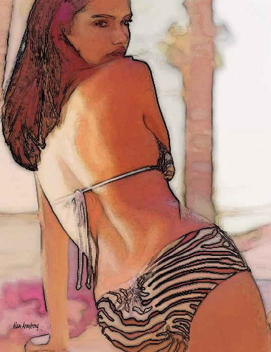 Adriana Lima Beach Tiger Digital Art Adriana Lima Beach Tiger Fine Art