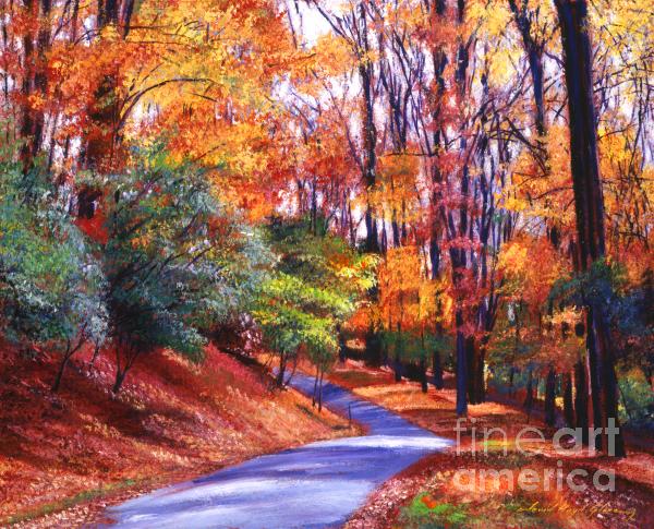 Along the Winding Road Painting  - Along the Winding Road Fine Art Print