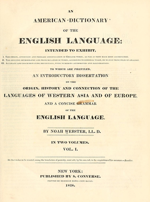 [PPT]Noah Webster and The American Dictionary of English
