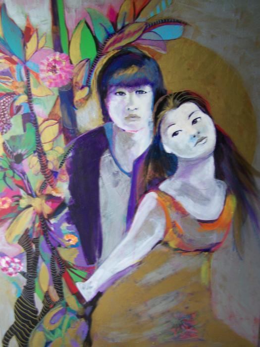 asian love painting by michael clifford shpack asian love fine asian love 525x700