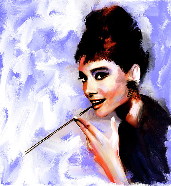Audrey Hepburn Painting Audrey Hepburn Fine Art Print Brian Tones