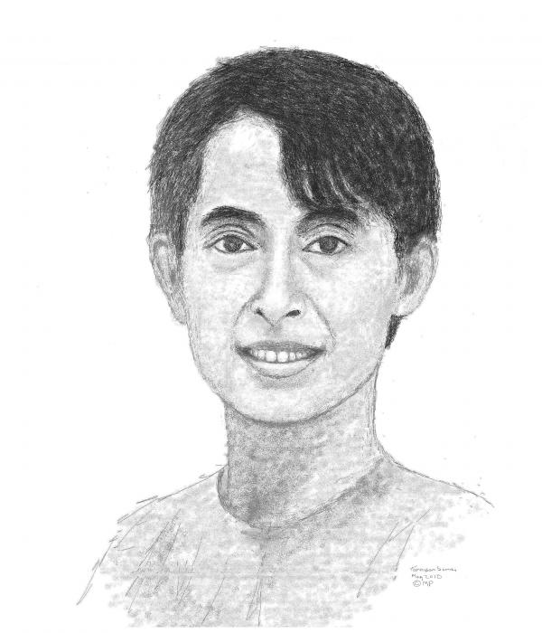 Aung San Suu Kyi Painting Tennyson Samraj