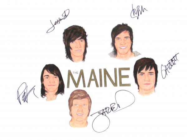Autographed The MAINE 18 x 24 Drawing Michael Dijamco
