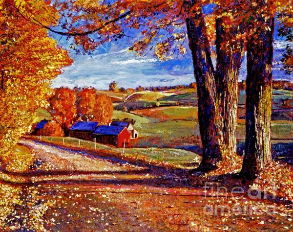 Autumn Evening Painting  - Autumn Evening Fine Art Print