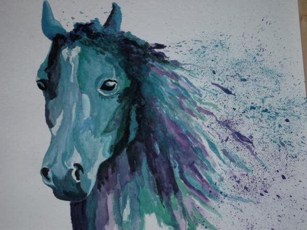 Blue Horse Painting