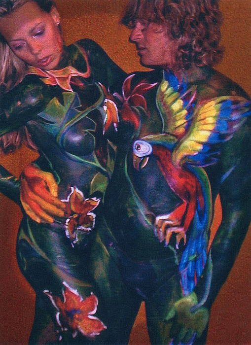 Body Paint Parrot Painting Body Paint Parrot Fine Art Print Michael 