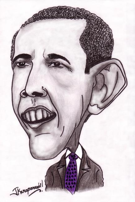 Caricature Drawing Obama