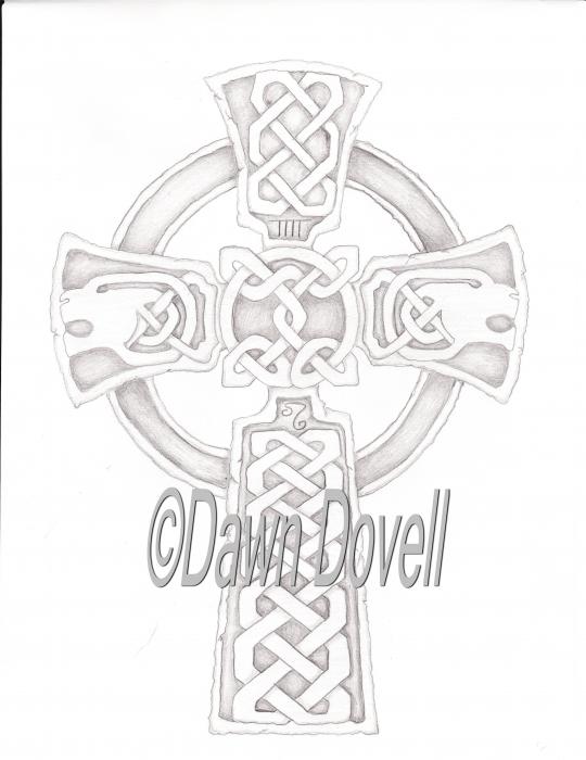 Celtic Cross Drawing Dawn Dovell