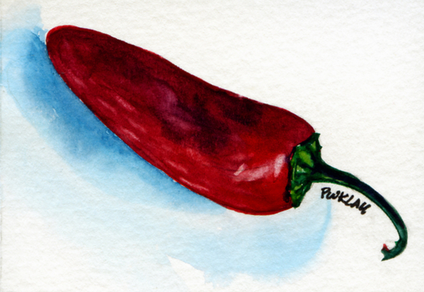 Chili Pepper 008 Painting Chili Pepper 008 Fine Art Print Peter Lau
