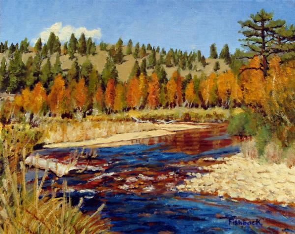 mountain stream painting