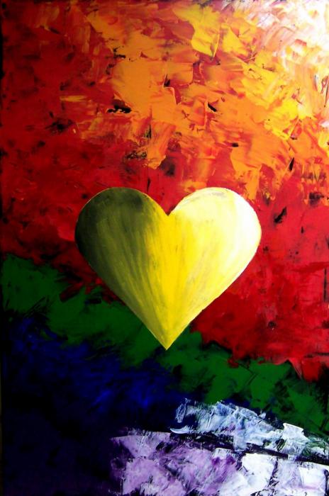 Colorful Heart Painting