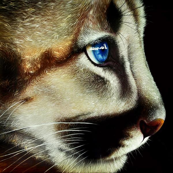 Cougar Cub Painting  - Cougar Cub Fine Art Print