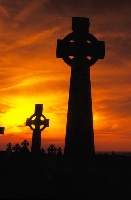 Crosses At Sunset