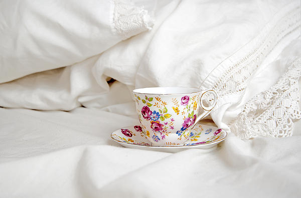 Cup Of Tea In Bed Print by Marlene Ford