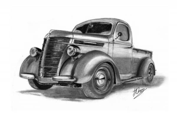 Custom Pick Up Truck Drawing Custom Pick Up Truck Fine Art Print Terence 