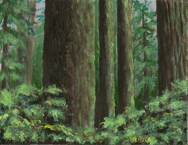 Dark Forest Painting