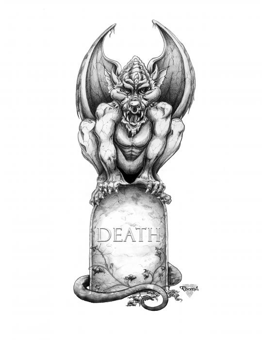 Death Drawing Death Fine Art Print Greg Piszko