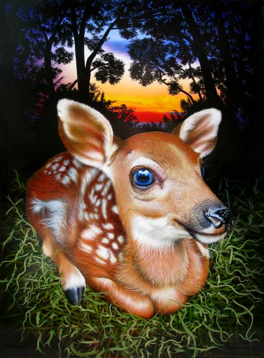 Deer Fawn Painting  - Deer Fawn Fine Art Print